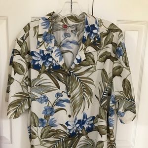 Hilo Hattie Men's Hawaiian Orchid Aloha shirt, XL
